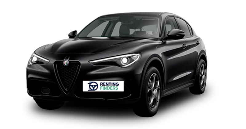 Renting Finders Alfa Romeo Stelvio Sprint Automático Preto Vulcano SUV Variantes Carro