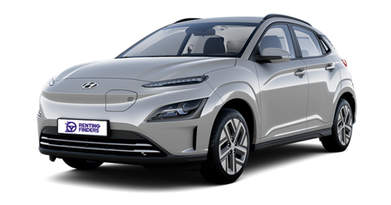 Renting Finders Hyundai Kauai EV Premium 64kWh Shimmering Silver EV Auto Carro Elétrico