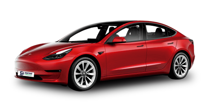 Renting Finders Tesla Model 3 Red Multicoat Carro Eletrico Variantes Sedan