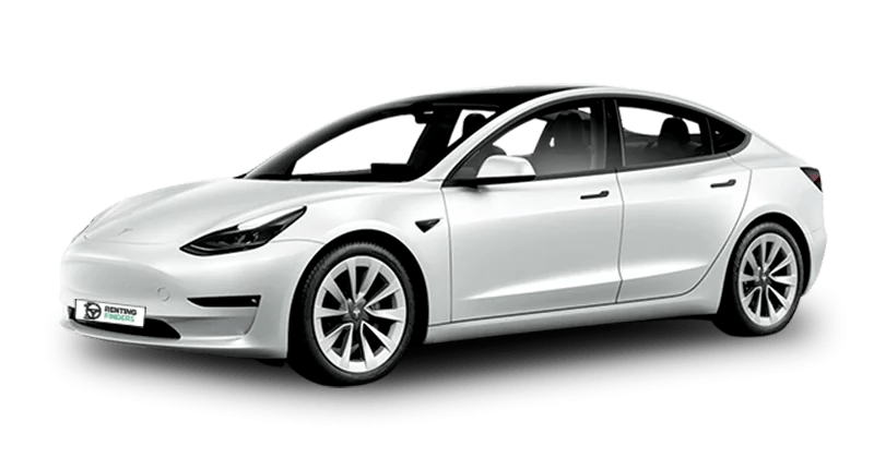 Renting Finders Tesla Model 3 Branco Multicapa Carro Eletrico Variantes Sedan